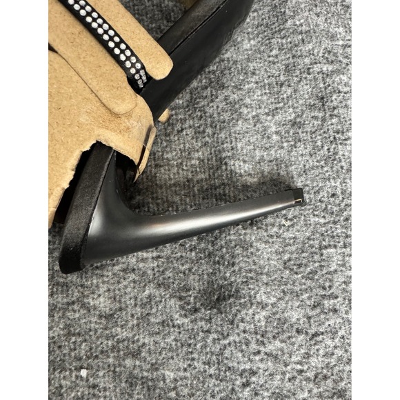 Marc Fisher LTD Black Rhinestone Strappy Stiletto Heels Size 8.5M Glam - Picture 11 of 11